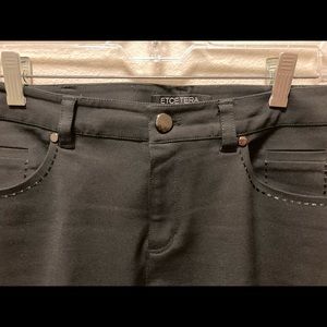 Etcetera cropped slacks with zipper cuffs